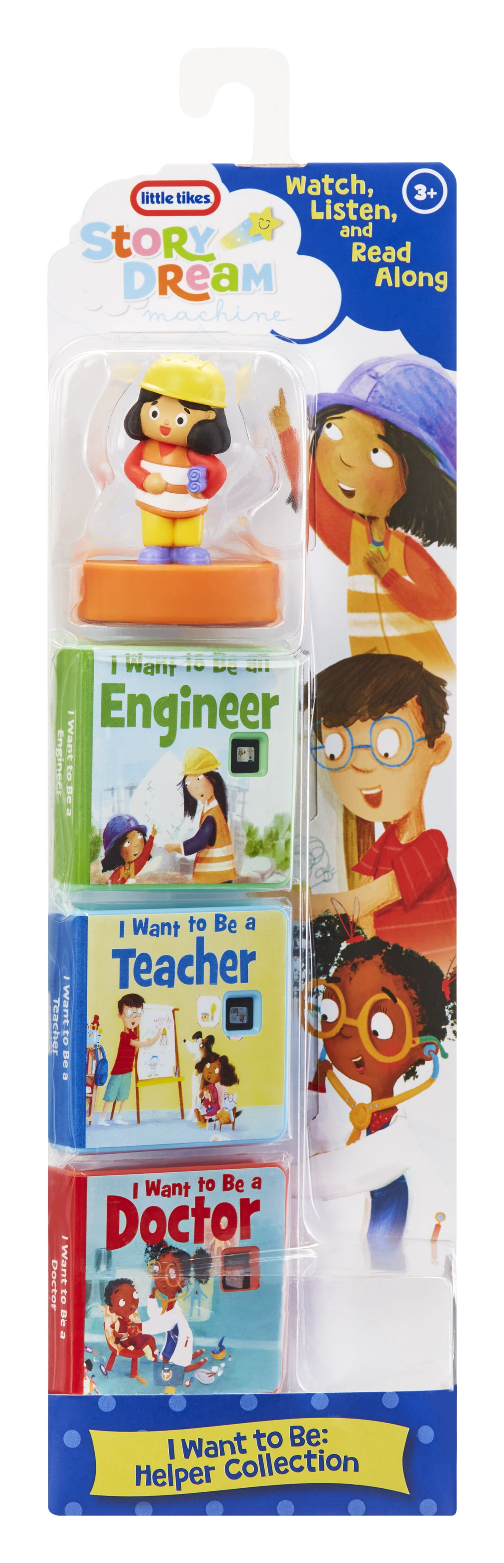 Little Tikes Story Dream Machine I Want to Be: Helper Collection, Storytime Books, Audio Play Character, Audio Toy Gift, Toddlers, Kids, Ages 3+