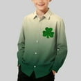 thumbnail image 2 of talentlend St. Patrick's Day Shirts for Boys Button down Long Sleeve Casual Collared Dress Shirt Kids Formal Clothes, 2 of 7