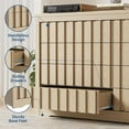 thumbnail image 4 of Senfot Fluted Dresser for Bedroom with 8 Drawers,Wooden Dresser, Modern Chest of Drawers with Handleless,Wood Clothes Closet Organizer with Deep Storage for Living Room, Hallway,Light Oak, 4 of 9