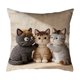 thumbnail image 2 of Uuiauoio Cute Animals Decorative Throw Pillow Cover , Animals Family Animals Outdoor Pillow Cases Square Standard Cushion Cover for Sofa Couch Bed Car 17.72x17.72 inch, 2 of 6