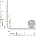 thumbnail image 6 of Gem Stone King 10K Yellow Gold White Moissanite and Lab Grown Diamond Pendant Necklace for Women | 1.03 Cttw | Gemstone Birthstone | Round 6.5MM | With 18 inch Chain, 6 of 7