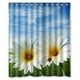 thumbnail image 1 of ABPHQTO Mariquita arrastrándose sobre pétalos de flores blancas Cortina de ducha de tela impermeable para baño 150x180 cm, 1 of 1