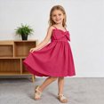 thumbnail image 2 of NIEWTR Robe Décontractée Tissée pour Tout-Petits et Bébés Filles, Fines Bretelles, Robe d'Été Fluide pour les Jours Chauds (Rose Vif, 6-7 Ans), 2 of 9