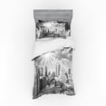 thumbnail image 2 of Ambesonne Black and White Bedding Set 4 Pcs, Aerial Montreal, Queen, Black White Grey, 2 of 3
