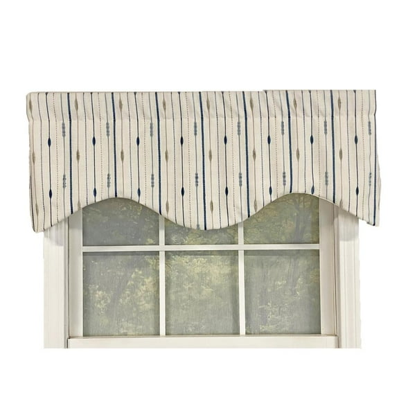 Go Getter Cornice 3" Rod Pocket Window Valance 50" x 17" Blue by RLF Home
