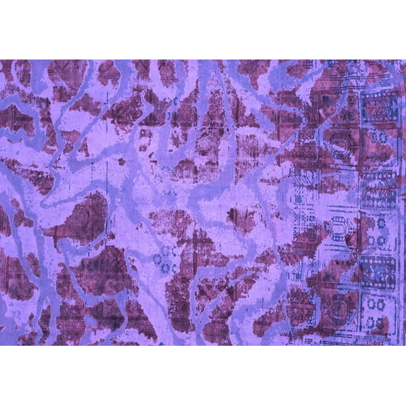 Ahgly Company Indoor Rectangle Persian Purple Bohemian Area Rugs, 8' x 10'