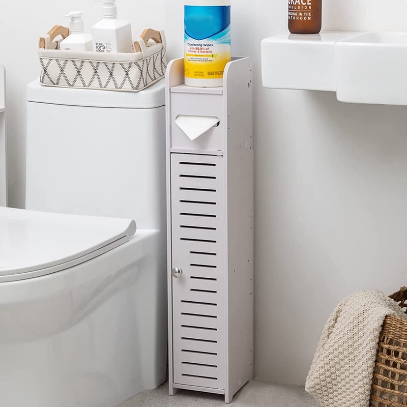 Fiuion Small Bathroom Storage Corner Floor with Doors and