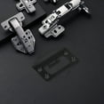 thumbnail image 1 of OUNONA 1 Set (2 Plates) Door Lock Strike Plate Cover Stainless Steel door security plate for Homeowners, 1 of 8