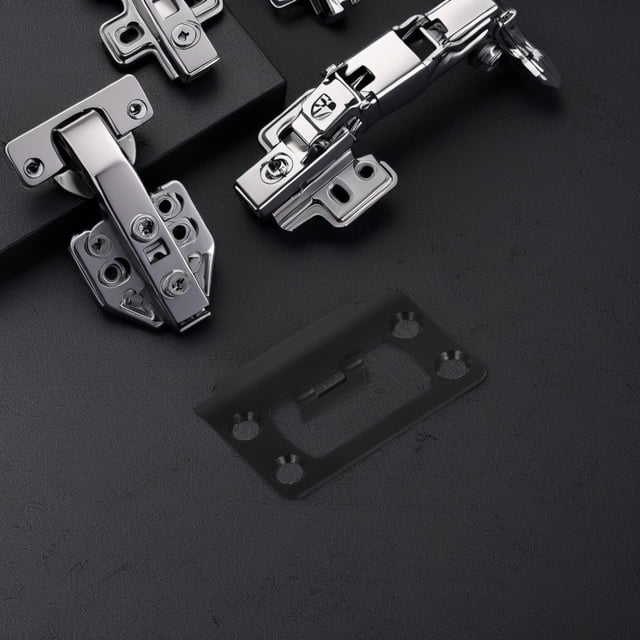 OUNONA 1 Set (2 Plates) Door Lock Strike Plate Cover Stainless Steel door security plate for Homeowners