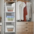 thumbnail image 3 of Sorbus Organizador de Estantes Apilables Juego de 3 Cestas de Plástico Extragrandes para Armario, Baño, Cocina y Garaje, Color Blanco, 3 of 4