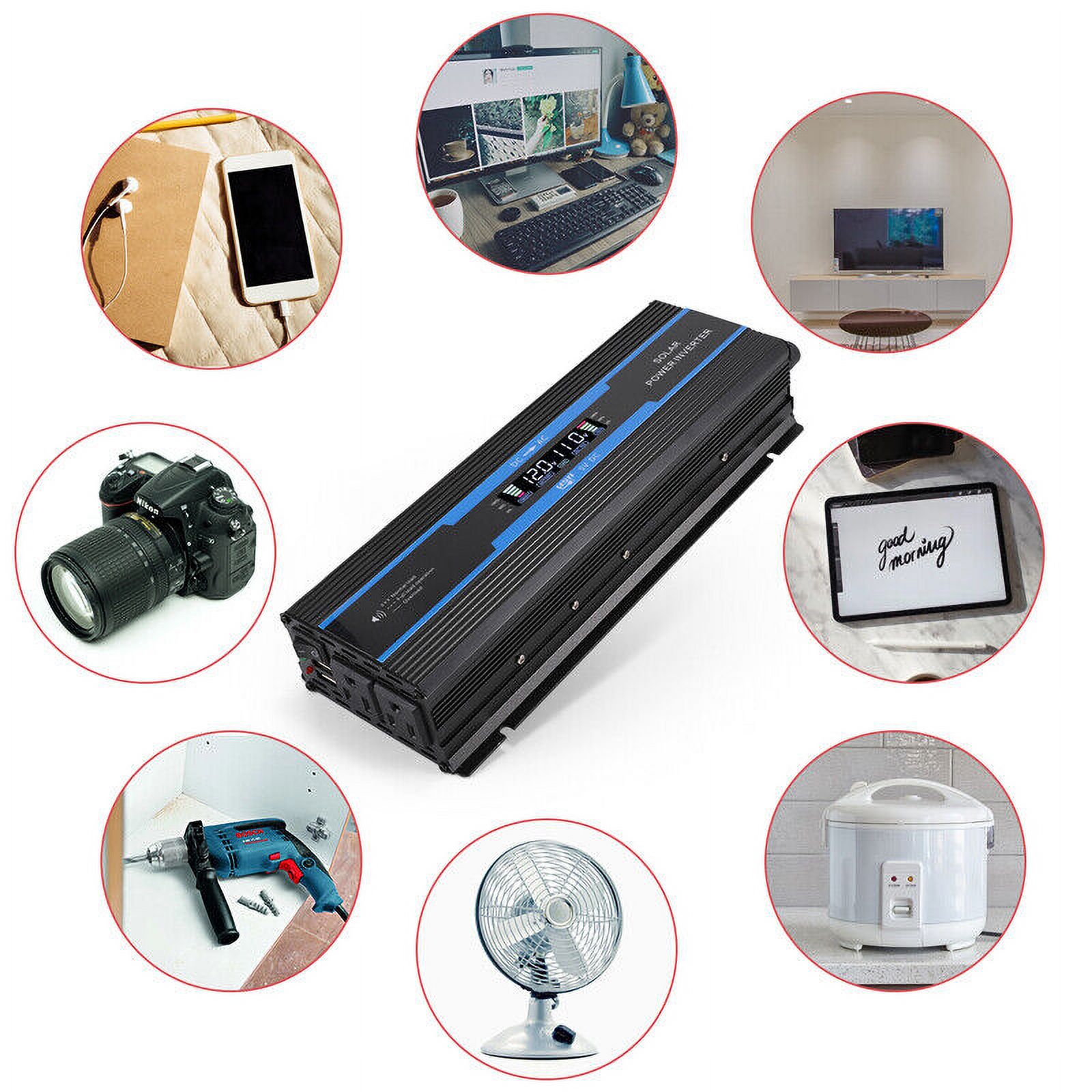 7000W Inversor de corriente para Carro Auto Convertidor solar DC 12/24V a AC110V