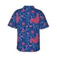 thumbnail image 3 of Daiia Chicken and Rooster Hawaiian Shirt for Men Gentle Cotton Regular Short Sleeve Casual-X-Large, 3 of 9