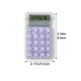 thumbnail image 2 of 8 Digits Display Silence Widescreen Mini Calculator Students Portable Transparent Electronic Calculator Daily Use, 2 of 7