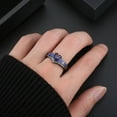 thumbnail image 6 of Black Engagement Ring for Women Mystic Topaz CZ Heart Promise Ring  Gift for Her Ginger Lyne, 6 of 8