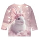 thumbnail image 5 of Blusas y camisas de manga larga con cuello redondo para niños con estampado de día de Pascua, manga 3/4/cuello redondo tres cuartos, camisa inferior y superior para niños, parte superior de poliéster, 5 of 5
