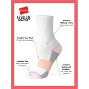 Hanes Womens Crew Socks, Absolute Comfort, 4-Pack, Size 5-9