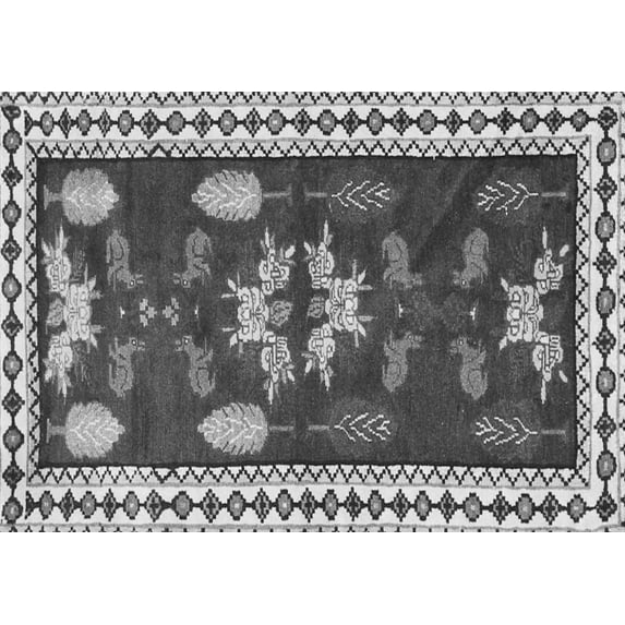 Ahgly Company Indoor Rectangle Persian Gray Traditional Area Rugs, 7' x 10'