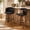 Black-26"H, variant on Fahomiss 26" Swivel Bar Stools Set of 2, Modern Counter Height Faux Leather Bar Stools Chairs, Upholstered Bar and Kitchen Stools with Wood Legs & Soft Back, Brown
