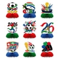 thumbnail image 6 of Forfamy 9Pcs Football Party Decorations Set, Football Themed Honeycomb Centerpiece 3D Table Toppers Super Bowl Party Supplies, 6 of 6