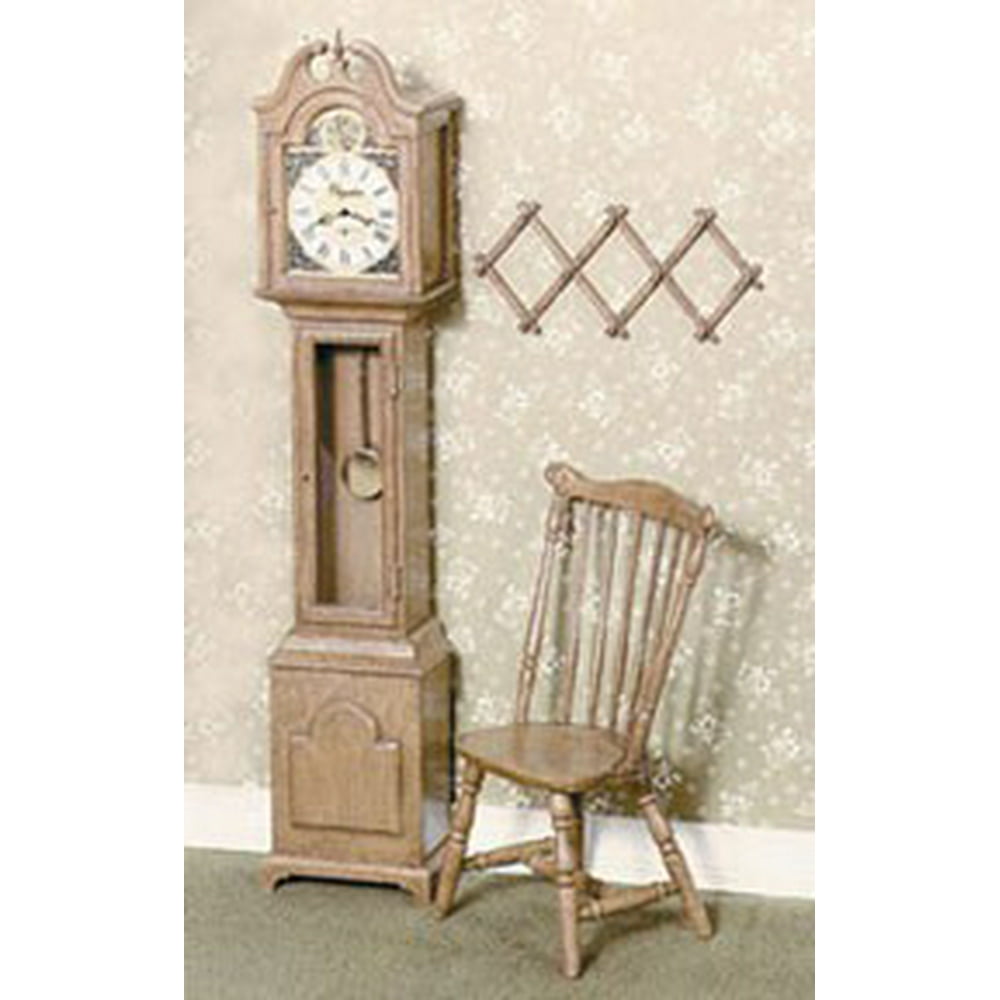 Dollhouse F100 Grandfather Clock Kit, Black