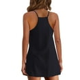 thumbnail image 5 of vigerkar Tennis Dresses for Women 2025 Summer Sleeveless Crewneck Mini Dress Athletic Workout Short Dress with Pocket Sundress Black, 3XL, 5 of 9