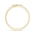 thumbnail image 2 of ANGARA Natural Capital "Y" Diamond Initial Ring with Bezel-Set Aquamarine in 14K Yellow Gold for Women (Size-2.5mm) | March Birthstone, Anniversary, Jewelry Gift for Women | Natural Aquamarine Ring, 2 of 9