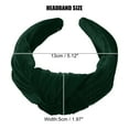 thumbnail image 4 of Diadema Anudada Ancha Unique Bargains de terciopelo Verde oscuro, 4 of 7