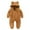 11Khaki, variant on Hicidod Fleece Baby Pajamas Bear Hooded Zipper Jumpsuit Romper Fashion Solid Color Long Sleeve Bodysuit Gender Neutral