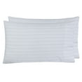 thumbnail image 2 of Sleepdown 100% Cotton Flannel Sheets Queen Size Bed Sheets Set with Deep Pockets, Brushed Flannel with Elastic Fitted Sheet Set, Soft & Cozy Sheets - 4 Piece Bedding and Pillowcase set, White Stripe, 2 of 8