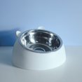 thumbnail image 1 of Bol pour Chat en Acier Inoxydable Net Celebrant Bol pour Chien Bol Double Protection de la Colonne Cervicale Bol pour Chat Bassin Alimentaire Explosif Oblique Fournitures pour Chat, 1 of 7