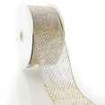 thumbnail image 2 of Ribbon Traditions 2 1/2" Wired Ribbon Sheer Ombre Glitter Diamond Mesh - Gold - 25yds, 2 of 3