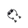 thumbnail image 2 of Qarigey 5 pares de anillos de nariz falsos sin perforación de acero inoxidable Stud HipHoop joyería de moda para el cuerpo aro accesorios de mujer Type1 NO1 Qarigey CBP272944, 2 of 6