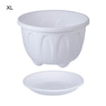 thumbnail image 1 of Flower Pot Nice-looking Fashion Lightweight Plastic Flower Vegetable Planters Pot with Tray for Home, 1 of 10