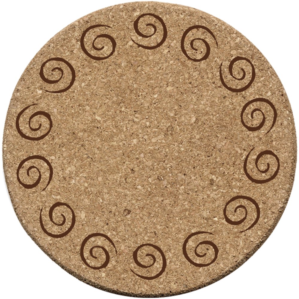 Thirstystone Drink Coasters, Cork with Swirl Design, Set of 6 Walmart