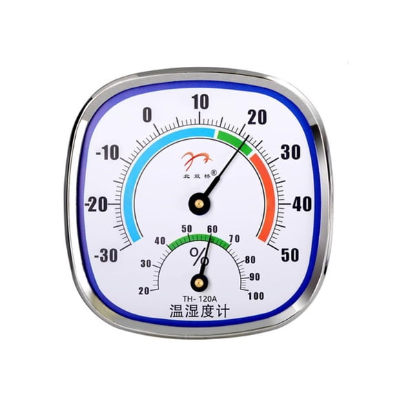 Indoor Outdoor Thermometer Hygrometer with Wall Mount and Large Dual Dial Display