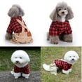 thumbnail image 7 of Pet Suspender Trousers British Grid Style for Dog Cat Yorkshire Terrier(Red), 7 of 7