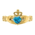 thumbnail image 5 of 14K Yellow Gold Ring Band Themed (12) December Cubic Zirconia CZ Blue, Size 5, 5 of 5