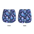 thumbnail image 3 of Balery Skull blue crystal flower Pantalones cortos deportivos para mujer con forro y dos bolsillos, elásticos, para entrenamiento, gimnasio, yoga-XX-Large, 3 of 7