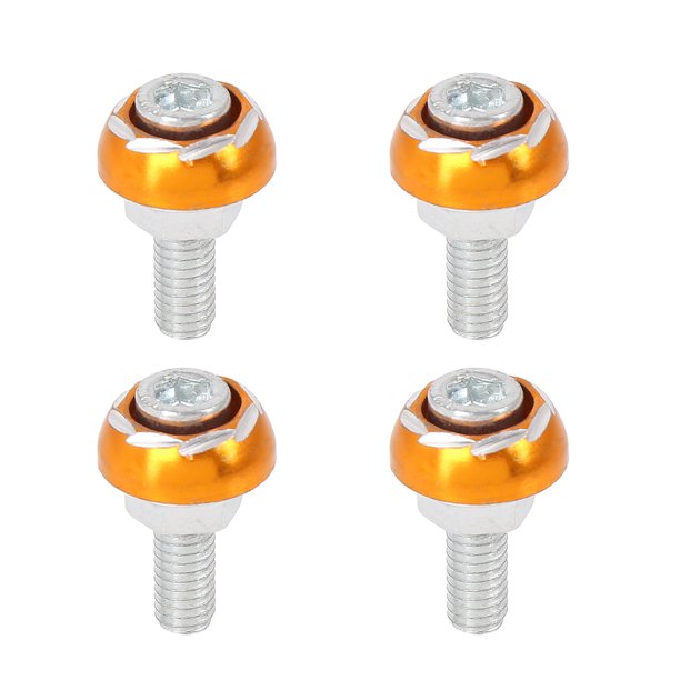 4uds 6mm Motocicleta Licencia Placa Marco Perno Tornillo Tono Dorado