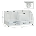 thumbnail image 3 of Mind Reader Desktop Organizer, File Storage, Accessory Storage, Workspace, Office, Metal Mesh, 11"L x 5.5"W x 5"H, White, 3 of 5