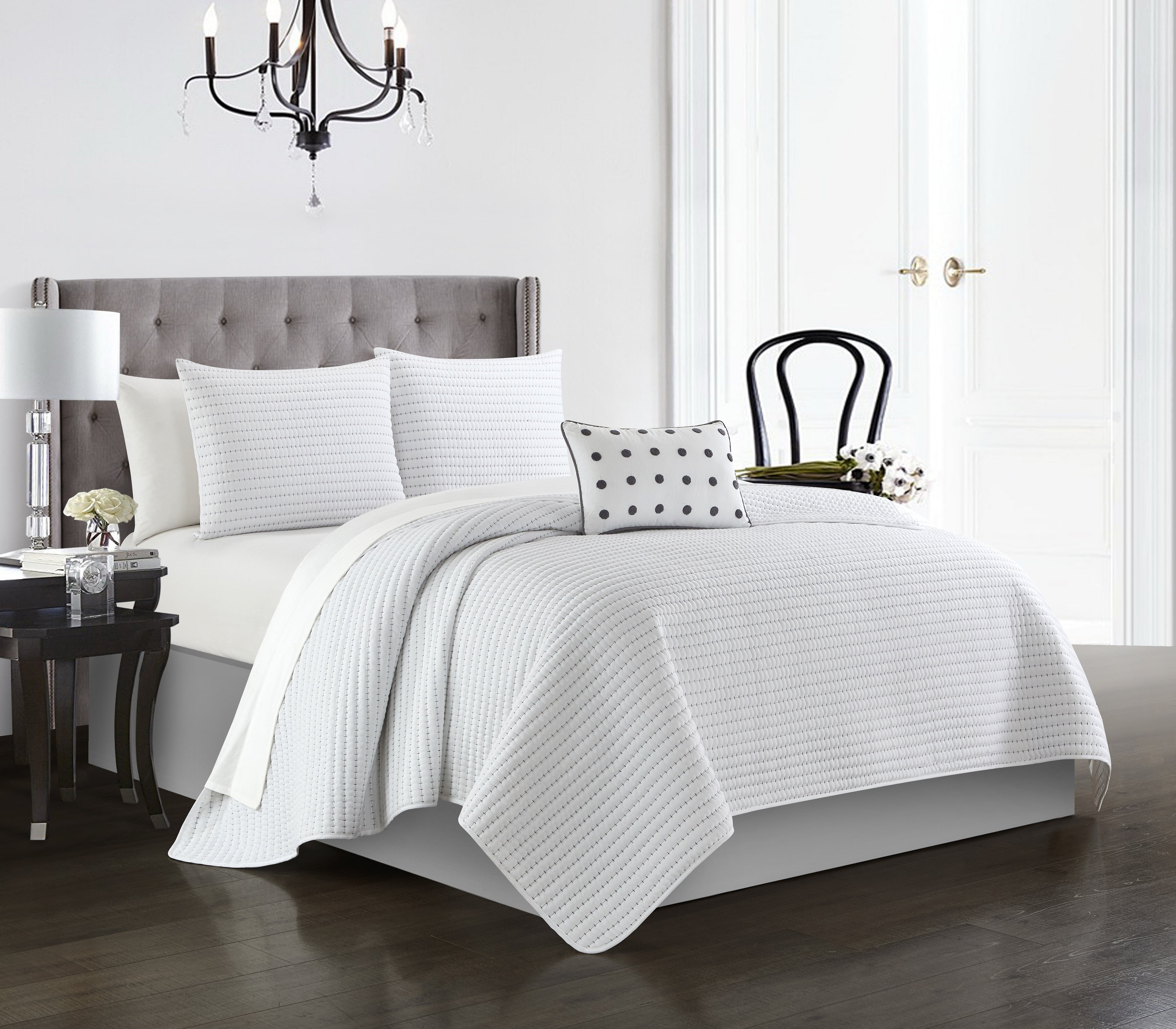 Details about   Elegant Black Grey Striped Border Comforter & Sheets King or Queen 10 pcs Set 