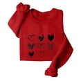 thumbnail image 5 of HaoXianJian Valentines Day Shirts Women Cute Heart Print Shirt Casual Valentines Top for Women Long Sleeve Love Letter Graphic Tees Tops Crewneck Pullover T-Shirts Size XS-XL, 5 of 7