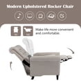thumbnail image 6 of Pushback Linen Tufted Recliner Single Sofa with Nailheads Roll Arm for Living Room, Bedroom, Office, Blue, 6 of 8