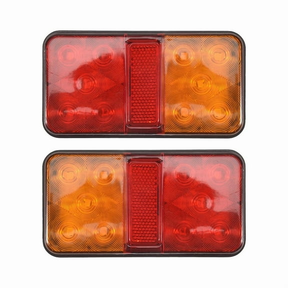 2Pcs 12V 10LED Waterproof Truck Trailer Truck Tail Light Car Turn Signal Brake Rear y11680