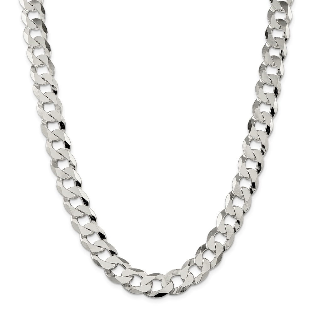 13mm Beveled Curb Chain Necklace 