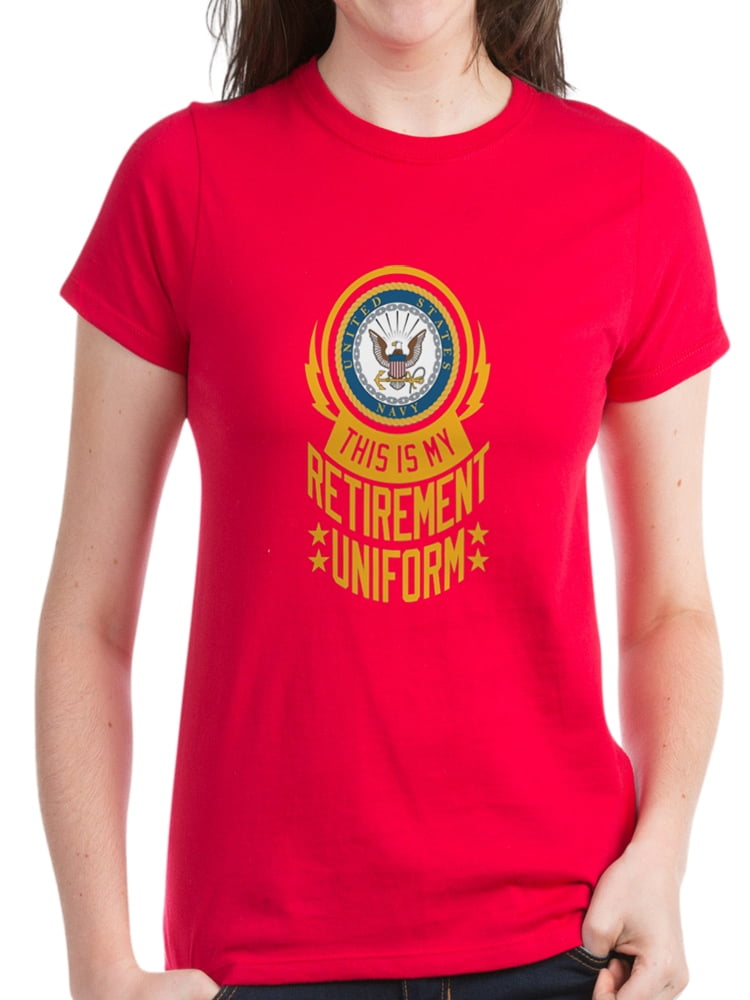 CafePress CafePress Navy Retirement Uniform Women�s Dark TShirt