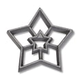 thumbnail image 1 of Honey-Can-Do Loose 2-In-1 Star Rosette Iron, 0.5-Inches H x 2.875-Inches W, 1 of 3