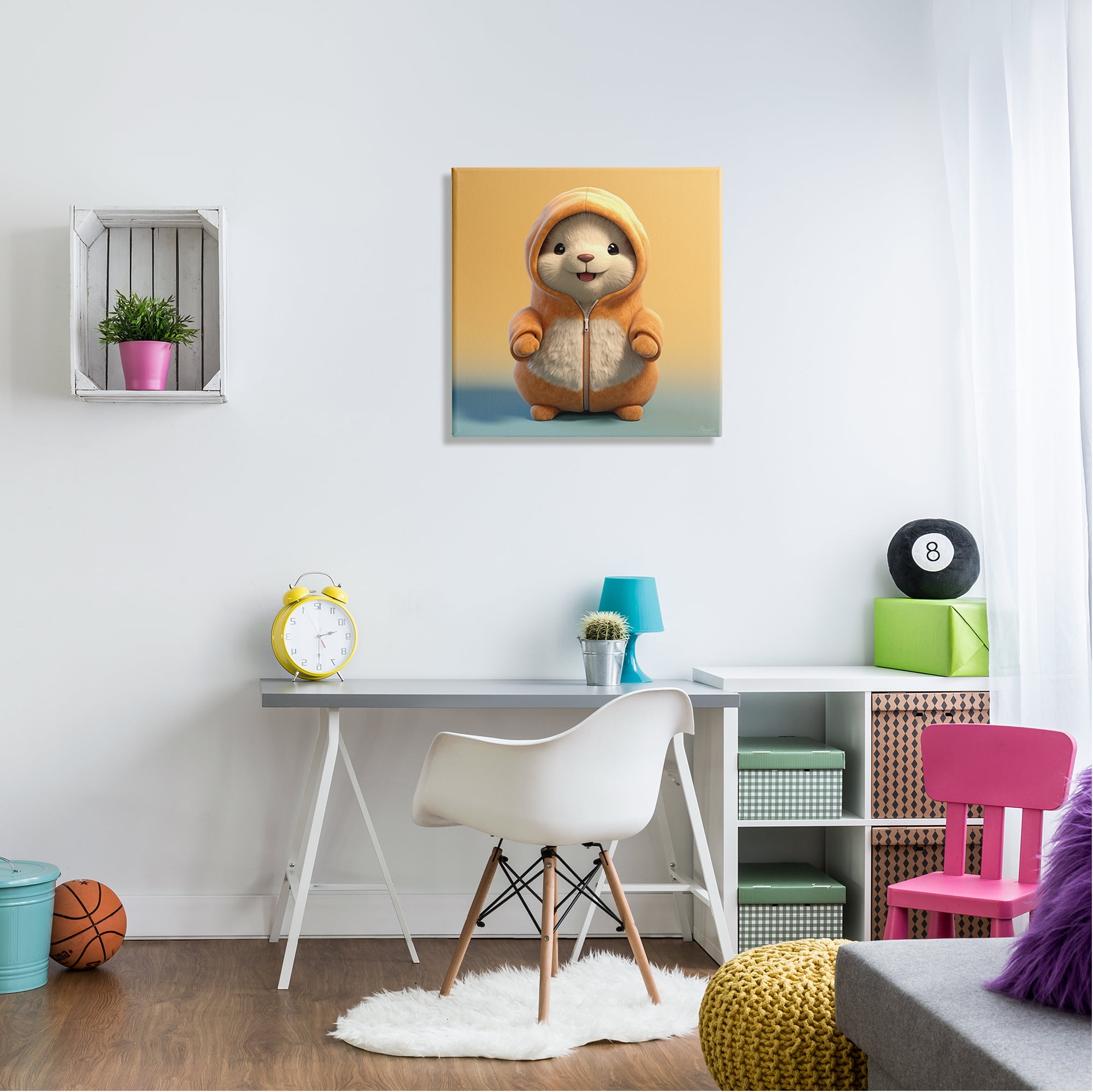 Stupell Industries Mouse Wearing Sweater Animals & Insects Painting Gallery Wrapped Canvas Art Print Wall Art, 24 x 24