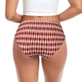thumbnail image 3 of Womens Underwear Red and Brown Squares Cuteness No Show Seamless Underwear for Women, Soft Stretch Women's Panties, Hipster Ladies Panties Bikini Underwear Briefs, 3 of 6