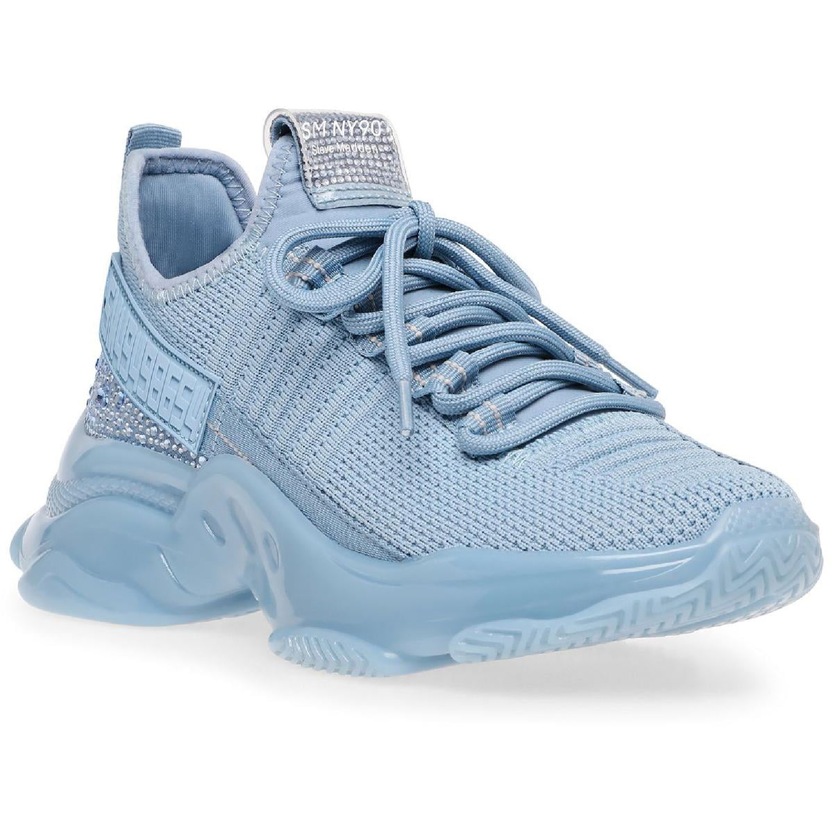 Steve Madden Womens Maxima Sneaker 8 Baby Blue Multi Walmart